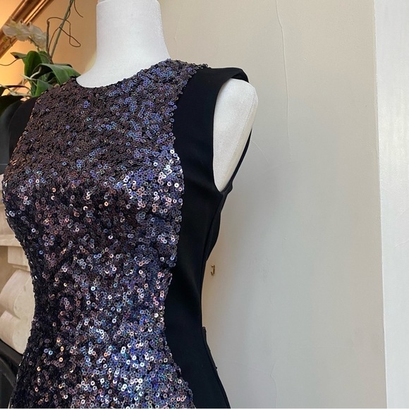 French Connection Sequins Sleeveless Bodycon Mini Dress Women Size6 Stretch - Picture 6 of 17